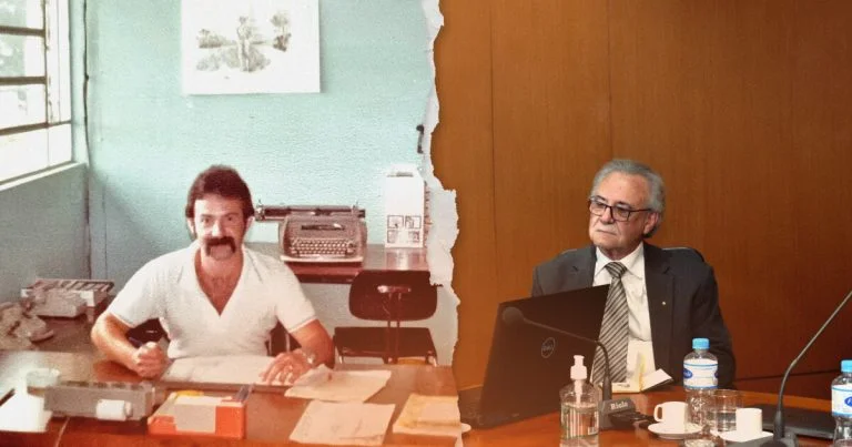 Na imagem destaque do blog post Vilson Cândido da Silva é homenageado pelo CRCPR, foi feito uma montagem de 2 imagens. É possível ver o profissional em questão no começo de sua carreira e nos tempos atuais.